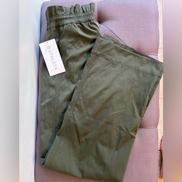 NWT Athleta Trekkie Parachute Olive Green Pants! - Picture 6 of 8